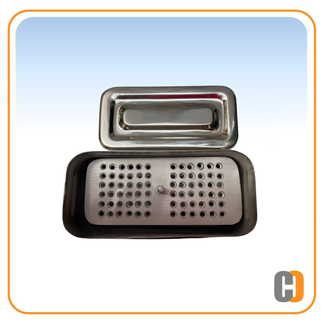 Caja porta fresas de Acero inoxidable - 72 piezas