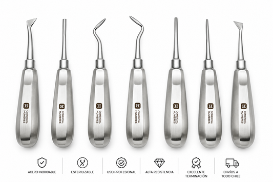 Set de Elevadores Dentales Profesionales 7 Piezas | Acero Quirúrgico 420J2