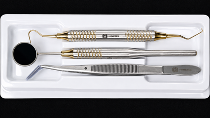 Kit Primer Examen Dental Profesional 3 Piezas | Acero Quirúrgico 420J2