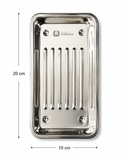 Bandeja Acanalada de Acero Inoxidable 20 x 10 cm | Instrumental Dental