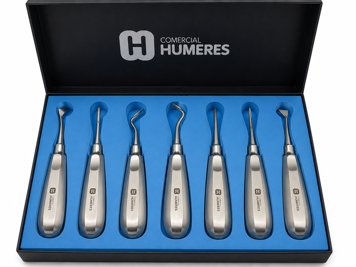 Set de Elevadores Dentales Profesionales 7 Piezas | Acero Quirúrgico 420J2
