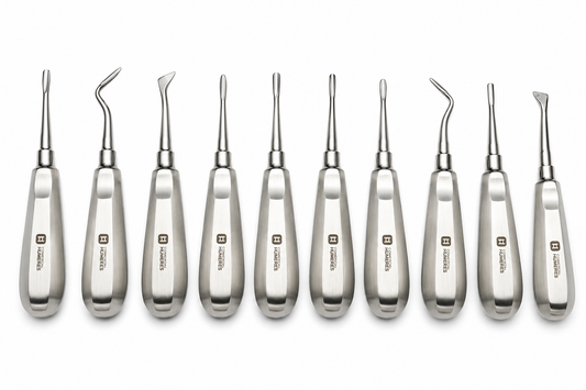 Set de Elevadores Dentales Profesionales 10 Piezas | Acero Quirúrgico 420J2