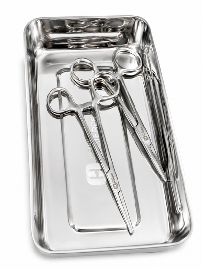 Caja de Esterilización de Acero Inoxidable 20 x 10 x 4 cm | Instrumental Dental y Médico