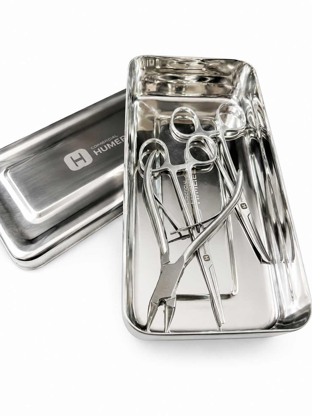 Caja de Esterilización de Acero Inoxidable 20 x 10 x 4 cm | Instrumental Dental y Médico