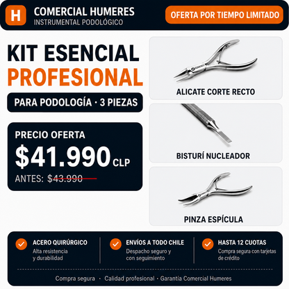 Kit Esencial  Profesional para Podología | 3 Piezas ( A )