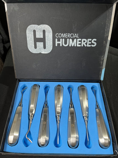 Set de Elevadores Dentales Profesionales 7 Piezas | Acero Quirúrgico 420J2